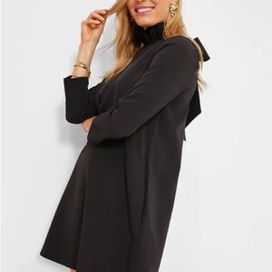 Tuckernuck Black Daphne Dress with Bow Detail